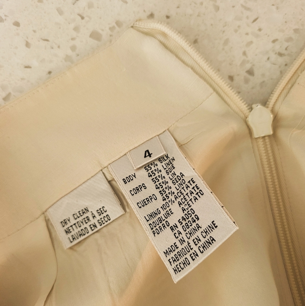 Evan Picone Cream Short-Sleeve Double-Breasted Blazer - Picture 12 of 14